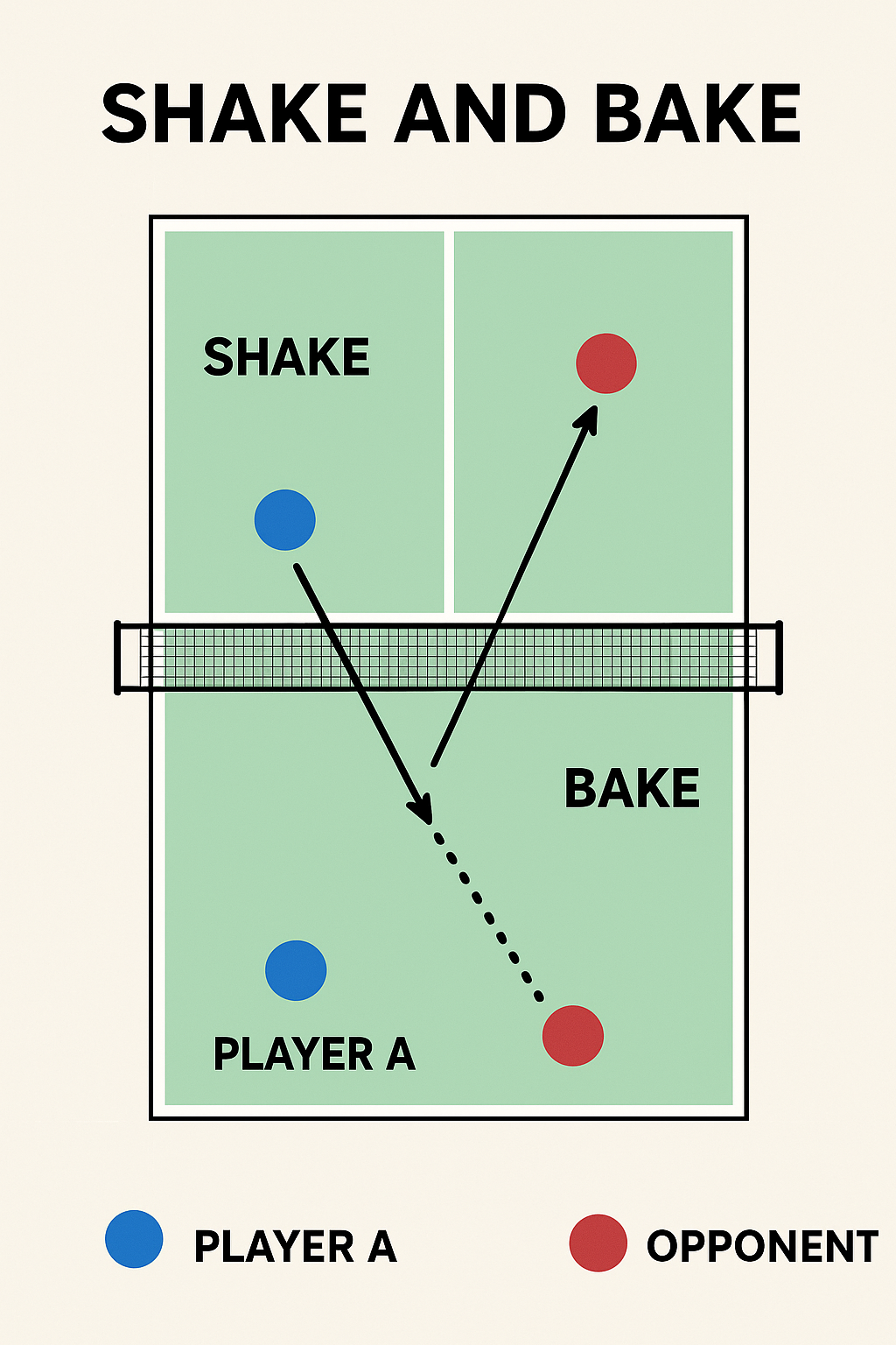 Shake and Bake Pickleball strategy explained